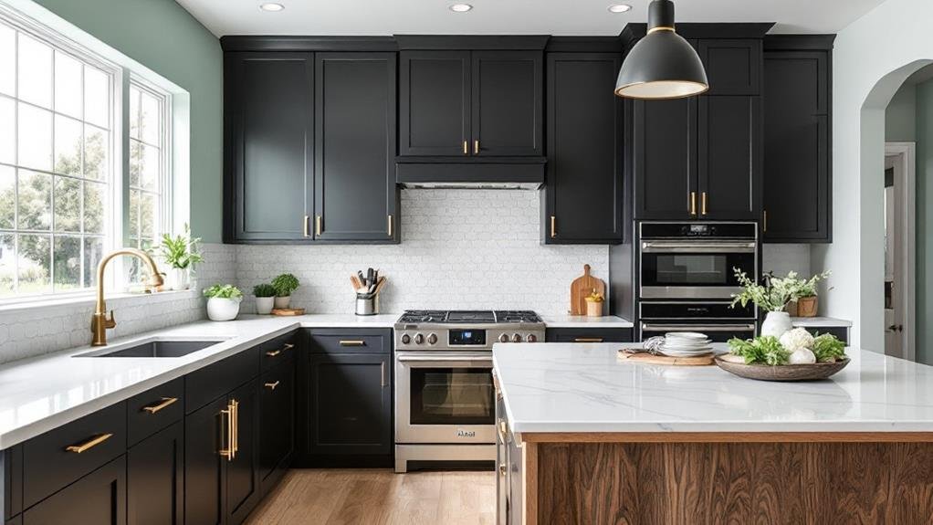 Modern kitchen featuring a smart refrigerator with a built-in touchscreen display, allowing for recipe access, grocery lists, and family calendars directly on the fridge
